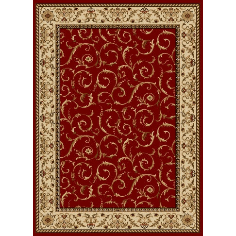 1599-1530-RED Como Rectangular Red Transitional Italy Area Rug  3 ft. 3 in. W x 4 ft. 11 in. H