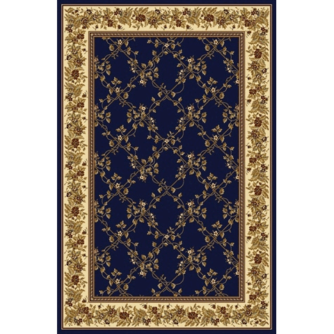 1427-1744-NAVY Noble Rectangular Navy Blue Transitional Italy Area Rug  2 ft. 2 in. W x 8 ft. H