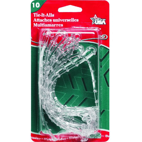Adams Mfg Corp. Tie-It-All Clear 10Ct 8710-06-1034