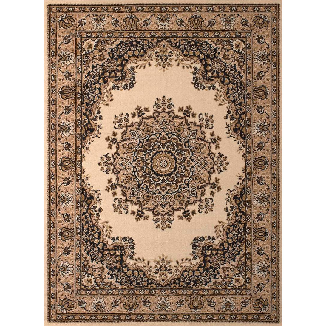 7 ft. 10 in. x 10 ft. 6 in. Dallas Floral Kirman Oversize Rug  Ivory