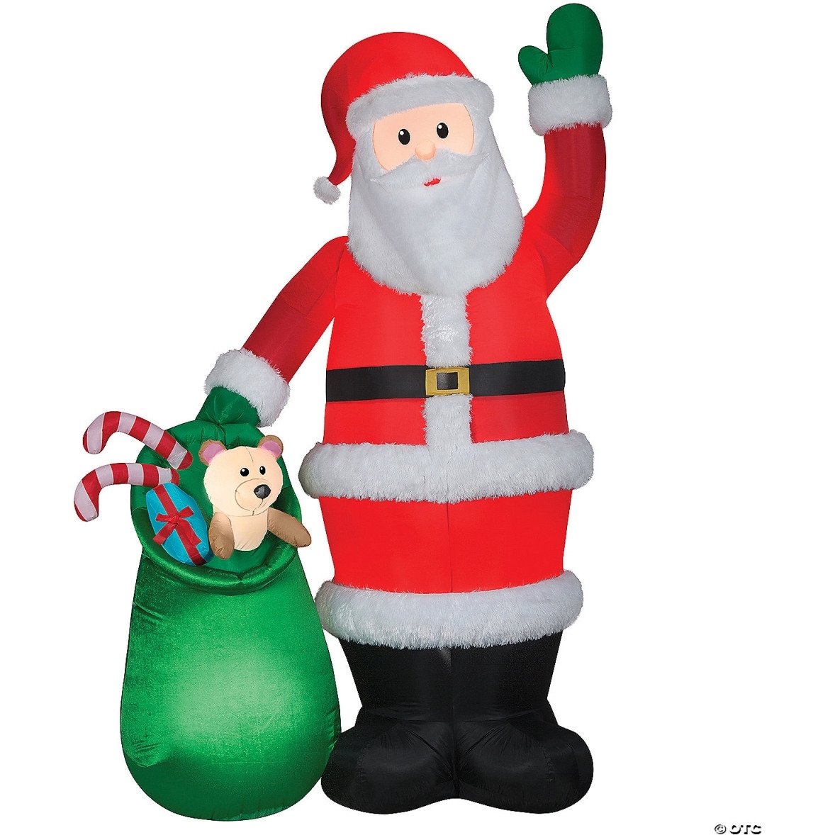 107 in. Airblown Luxe Santa with Toy Bag Inflatable Christmas Outdoor Yard Decoration