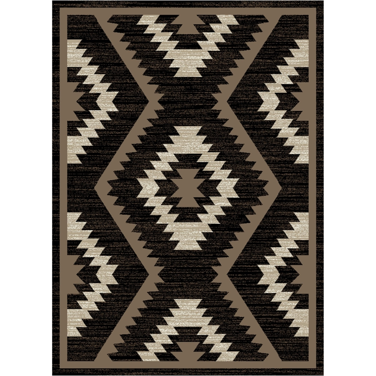 Tacoma Rialto Black Rectangle Area Rug - 5 ft. 3 in. x 7 ft. 3 in.