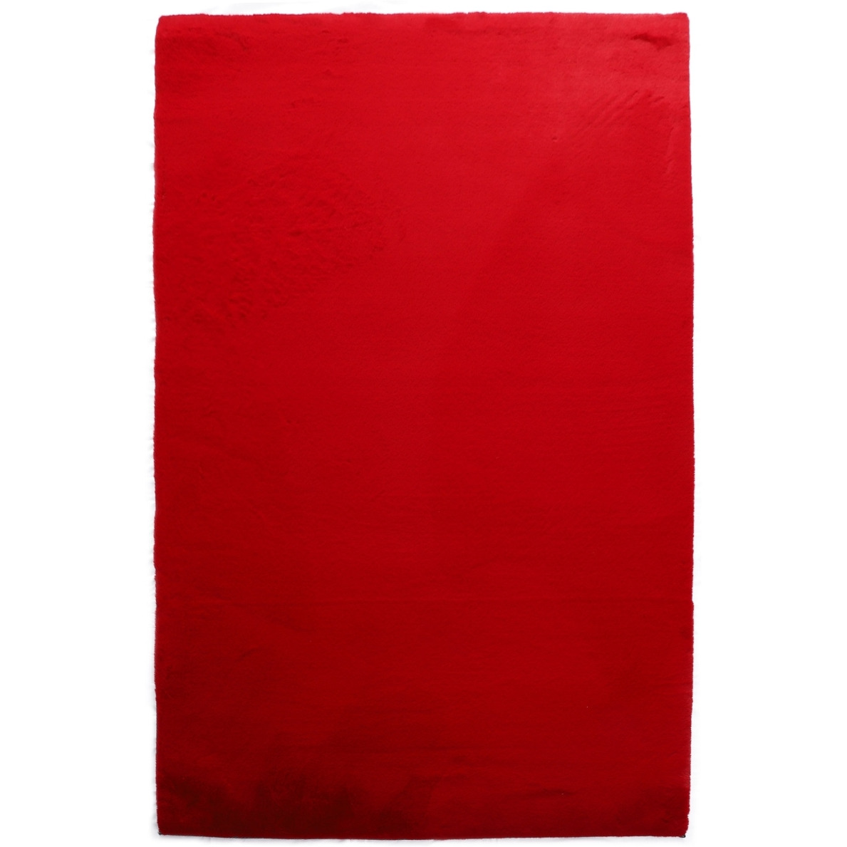 Soft Plush Rectangle Area Rug - Red - 5 ft. x 7 ft. 6 in.