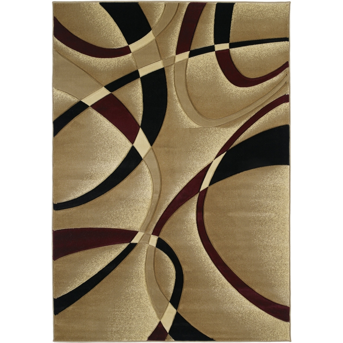 1 ft. 10 in. x 2 ft. 8 in. Contours La Chic Accent Rug&44 Burgundy