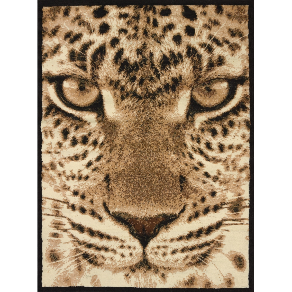 Legends Leopard Face Area Rug - Multicolor - 5 ft. 3 in. x 7 ft. 2 in.
