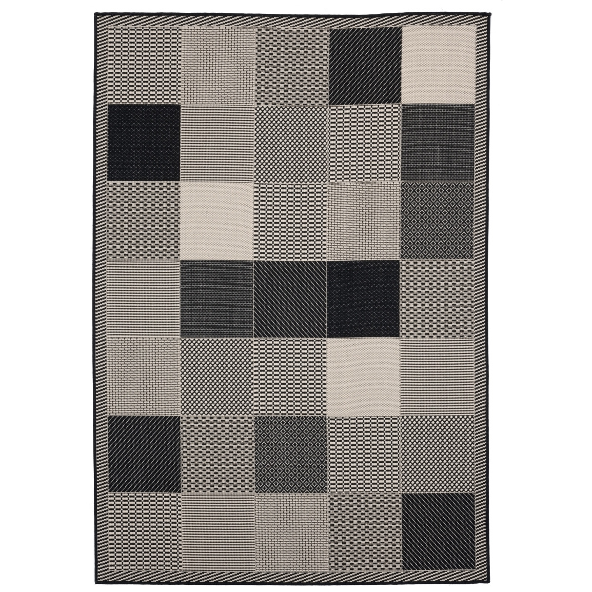 Augusta Grand Anse Black Rectangle Area Rug - 5 ft. 3 in. x 7 ft. 6 in.