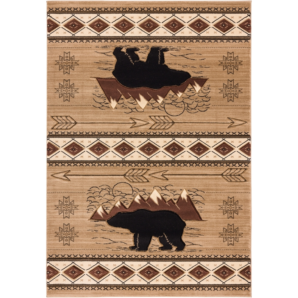 Cottage Timberland Beige Area Rectangle Rug&44 7 ft. 10 in. x 10 ft. 6 in.