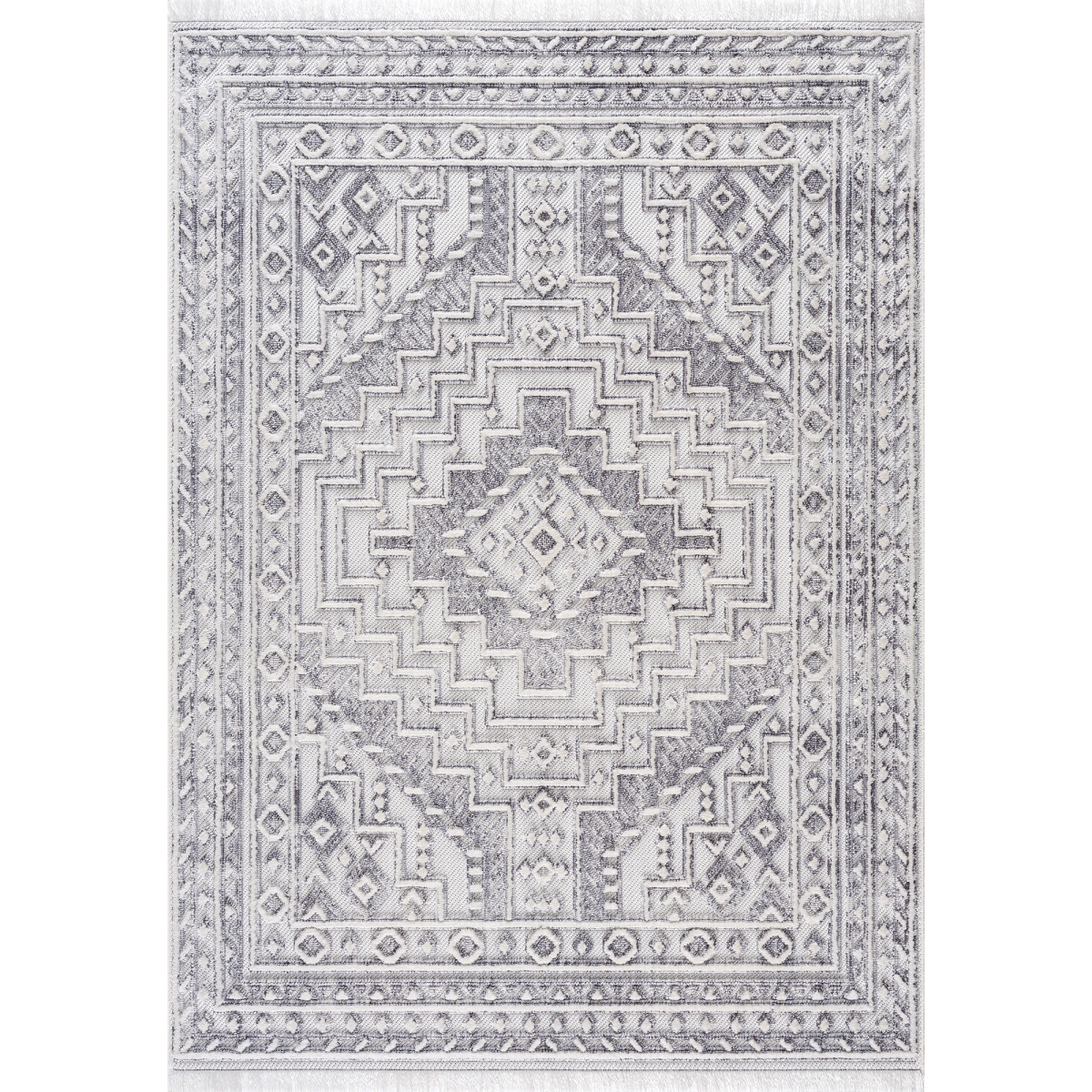 Chelsea Novel Rectangle Area Rug - Gray - 5 ft. 3 in. x 7 ft. 2 in.