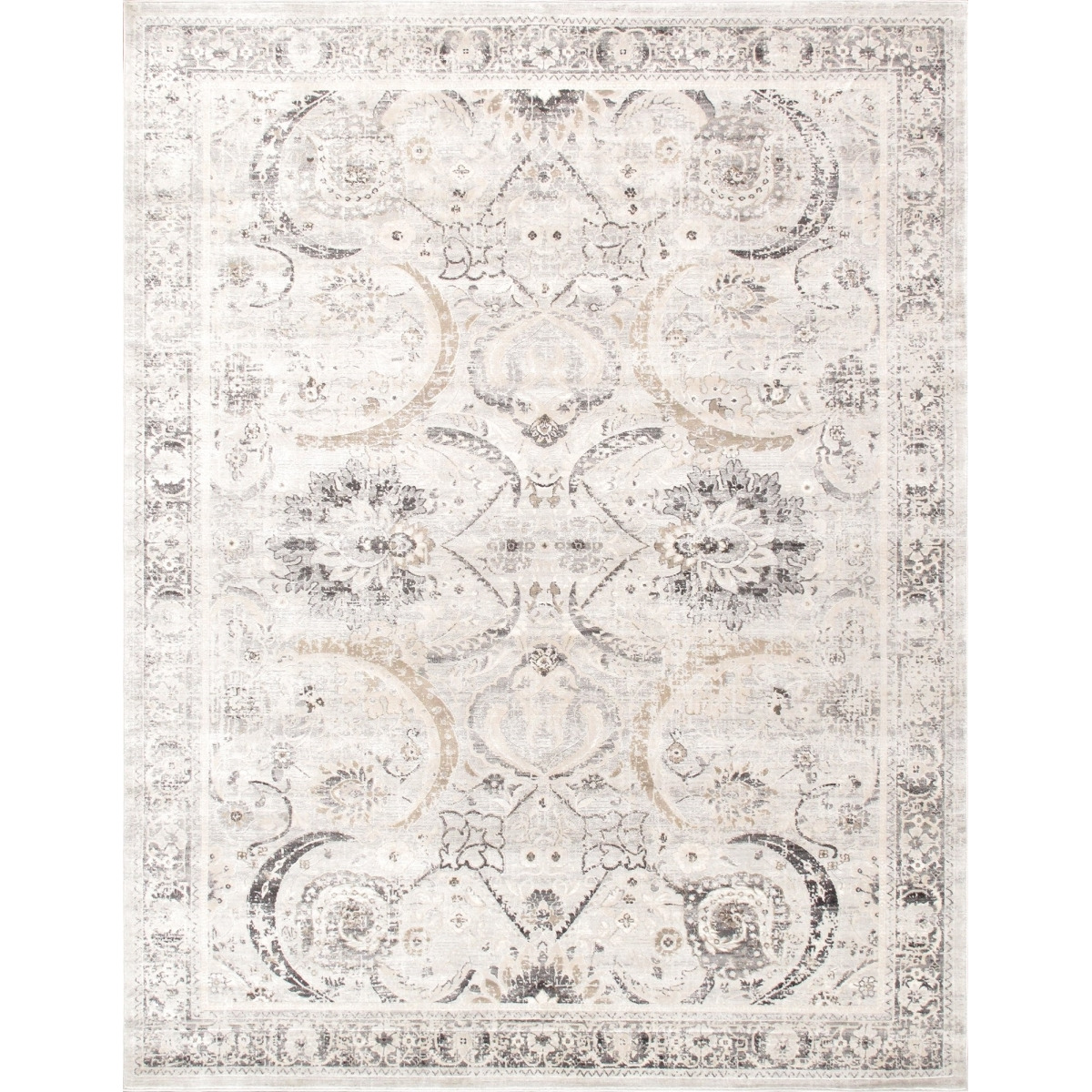 8 x 10 ft. Amadeus Design Power Loom Area Rug - Ivory