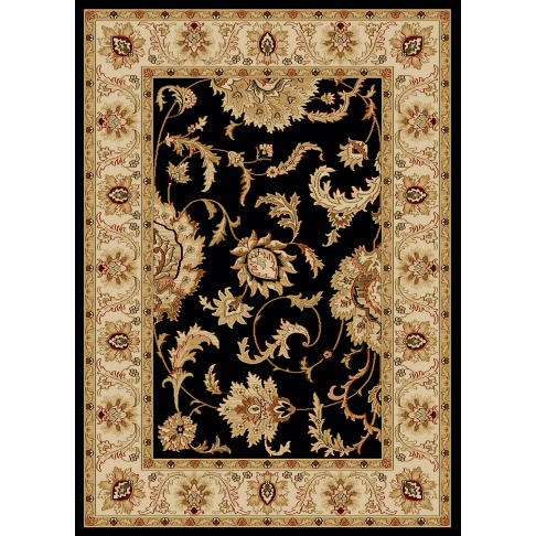 1621-1712-BLACK Como Rectangular Black Transitional Italy Area Rug- 7 ft. 9 in. W x 11 ft. H