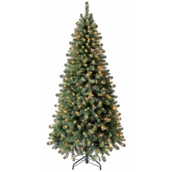 6.5 ft. Clear Crisfield Fir Artificial Pre-Lit Christmas Tree