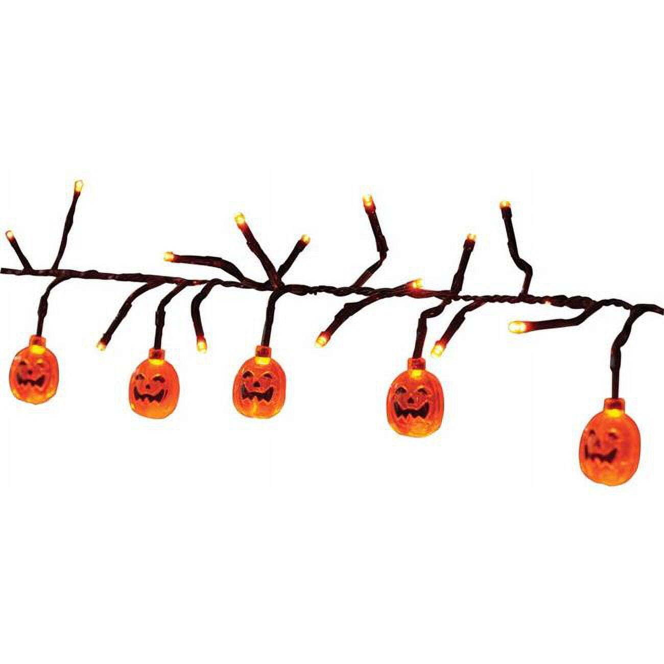 9 ft. LED Pumpkins Lights&44 Orange - 120 Count