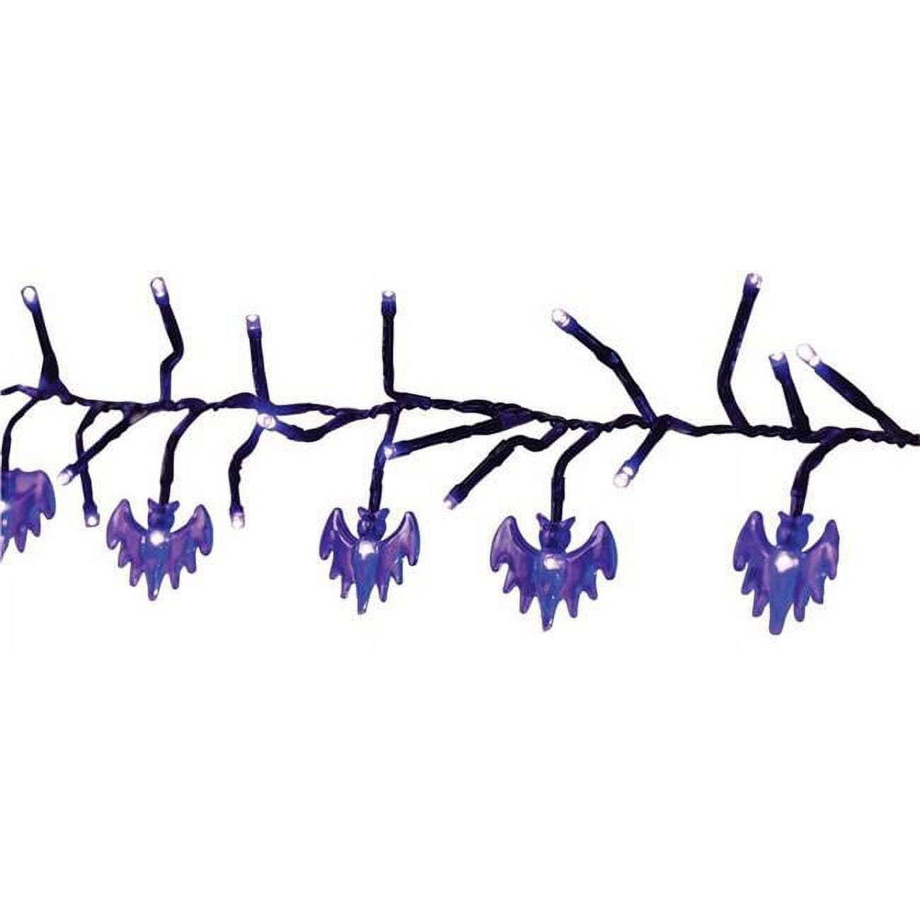 9 ft. LED Bat Garland Lights&44 Purple - 120 Count