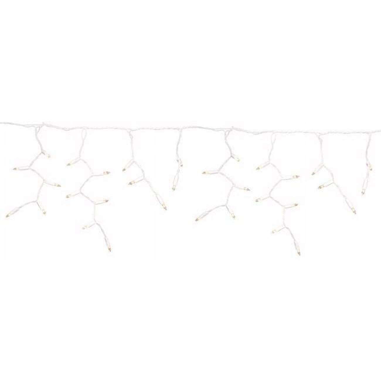 9.5 ft.Platinum LED T5 Icicle Christmas Lights&44 Warm White - 100 Count