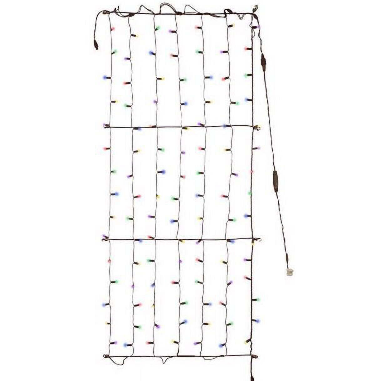 6 ft. Platinum LED Mini Net Christmas Lights&44 Multi Color - 100 Count