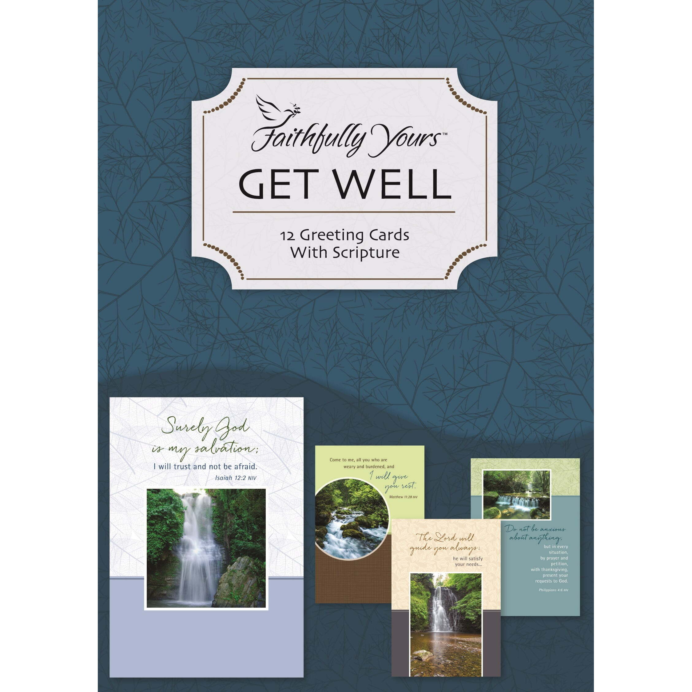 Boxed - Card Get Well-Waterscapes - Box of 12