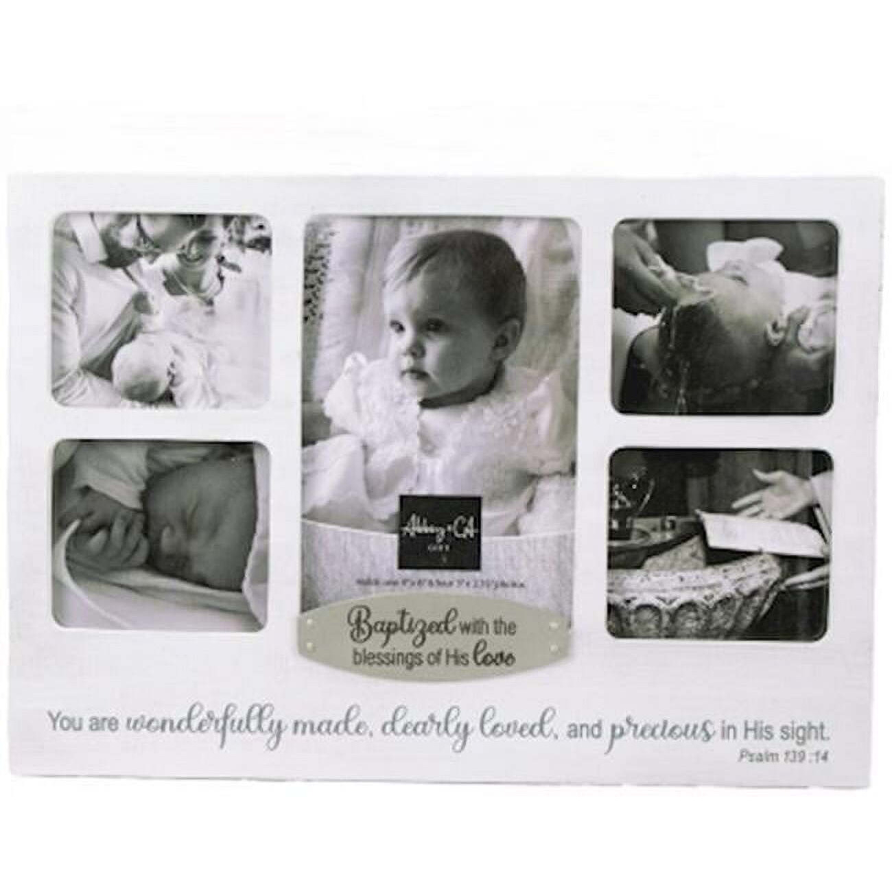 3 x 2.75 in. Photos 1 - 4 x 6 in. Baptized Collage Frame with His Love Holds