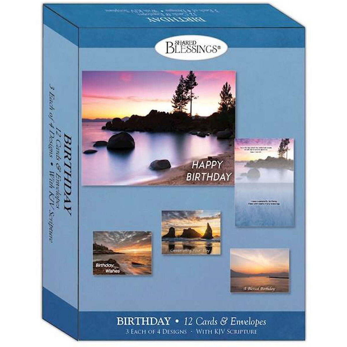 Birthday on The Shore Shared Blessings Boxed Card - Box of 12