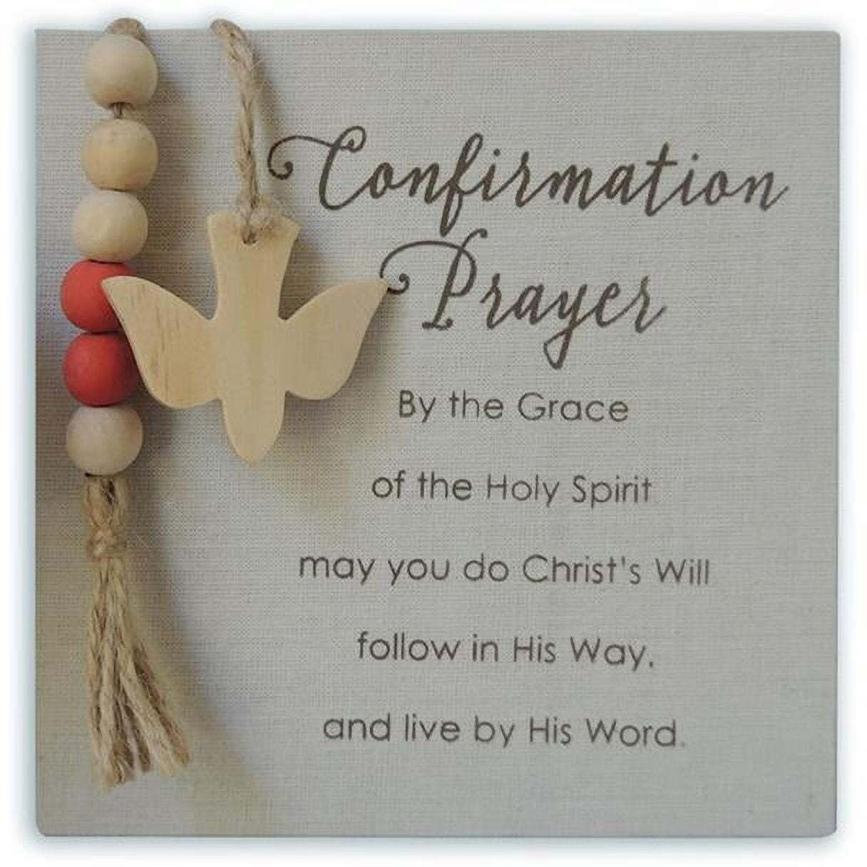 Confirmation Prayer Plaque with Beads
