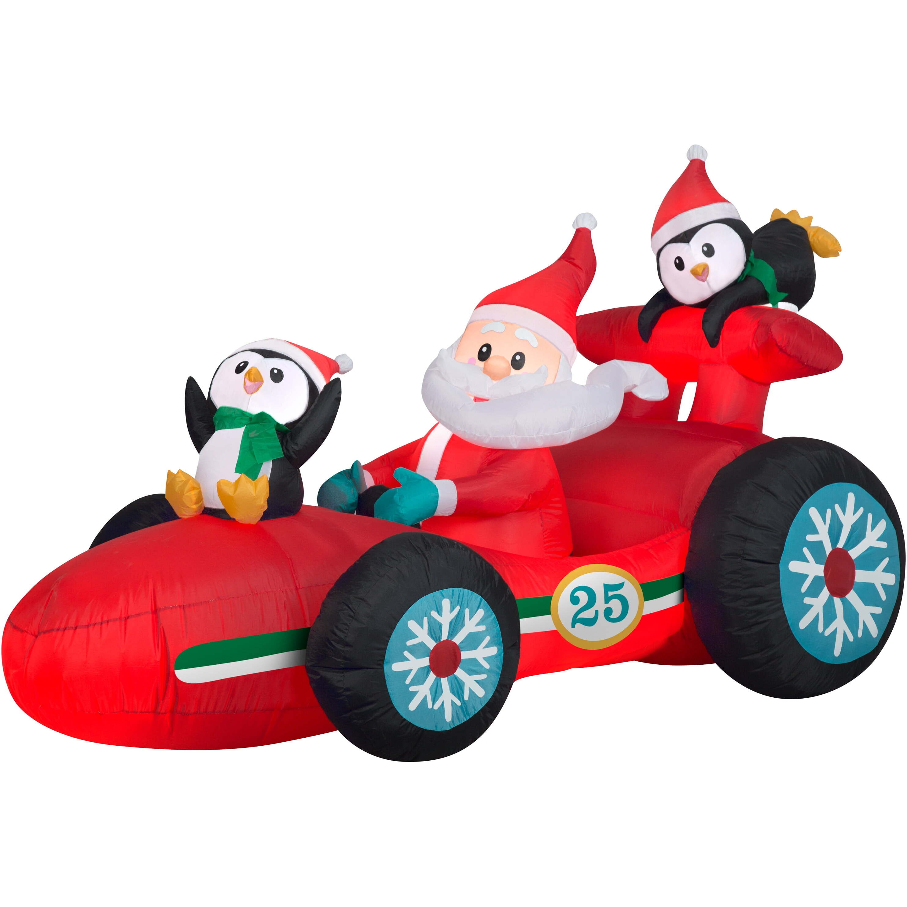 Santas Racecar with Penguins