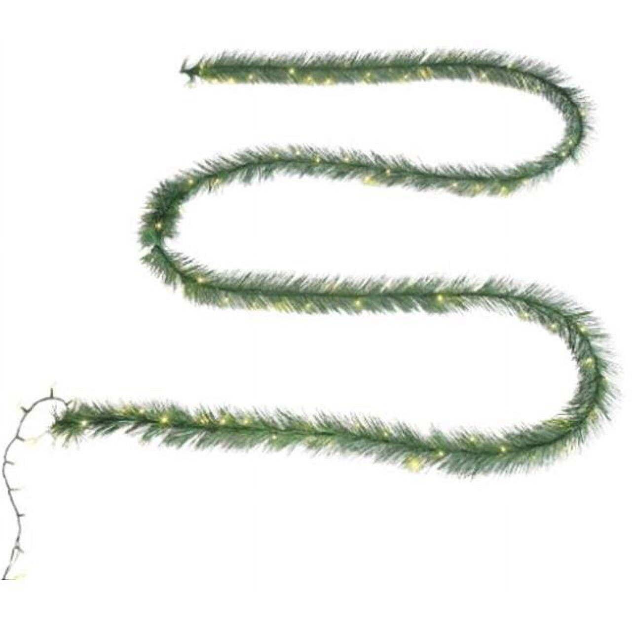 18 ft. x 5.1 in. Garland with Flashing Lights - Green