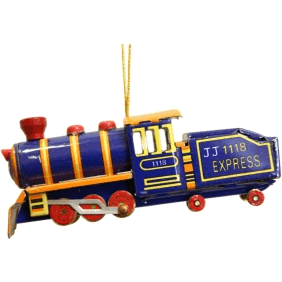 Collectible Tin Ornament - Blue Train