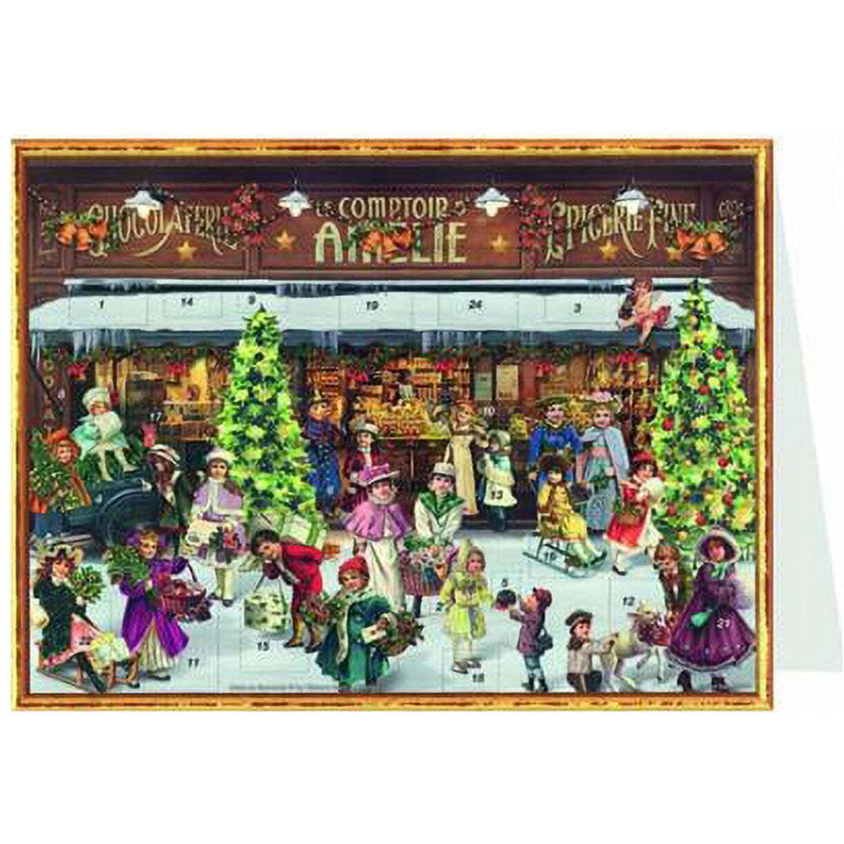 Sellmer Advent Postcard - Victorian Living Room