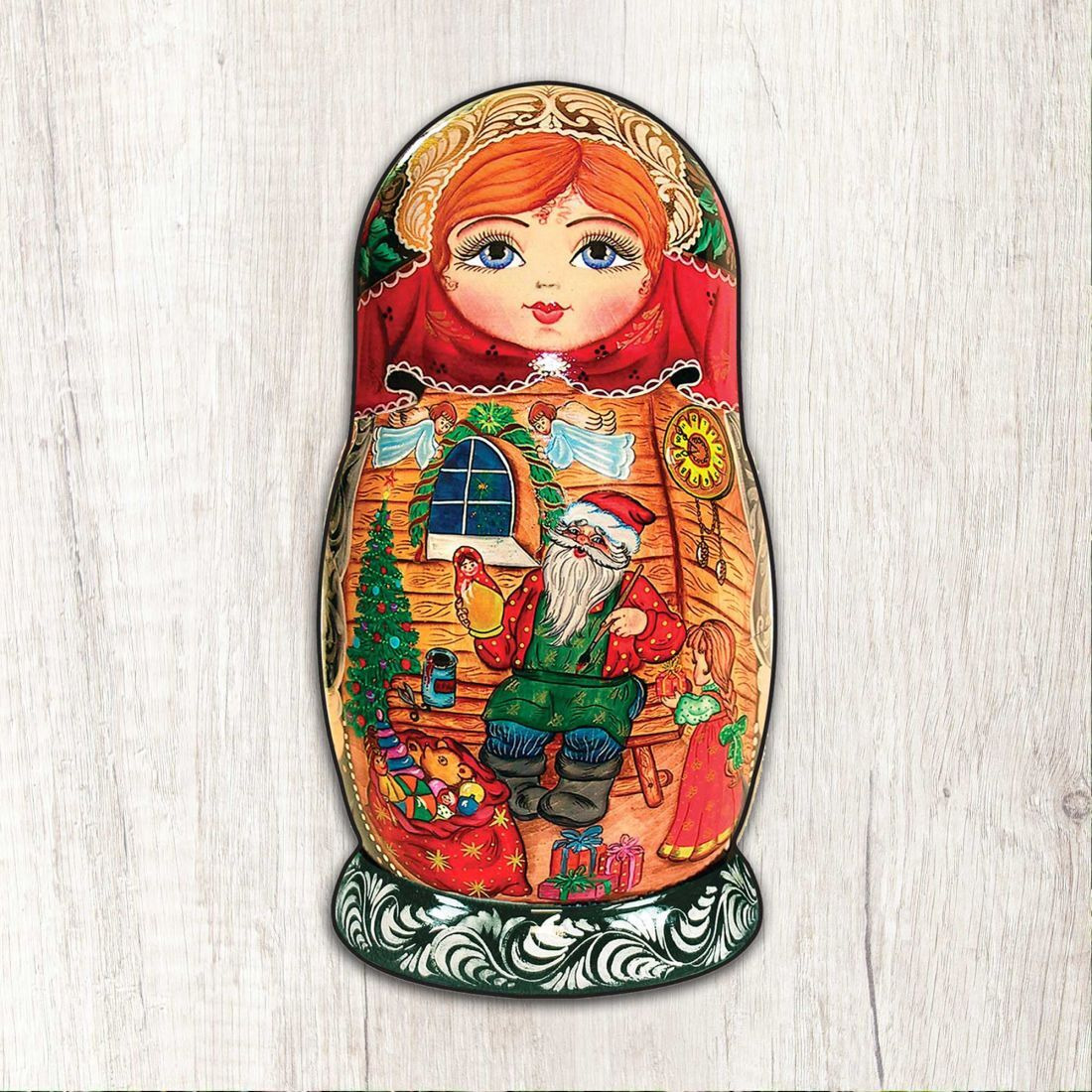 12 x 9 in. Nesting Doll Christmas Outdoor Decor Large Ornaments