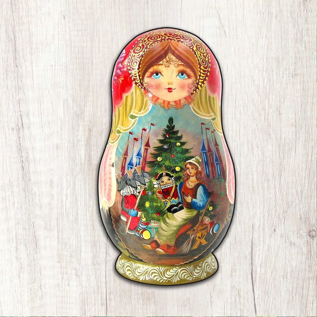 12 x 9 in. Nutcracker Story Nesting Doll Holiday Outdoor Decor Large Ornaments