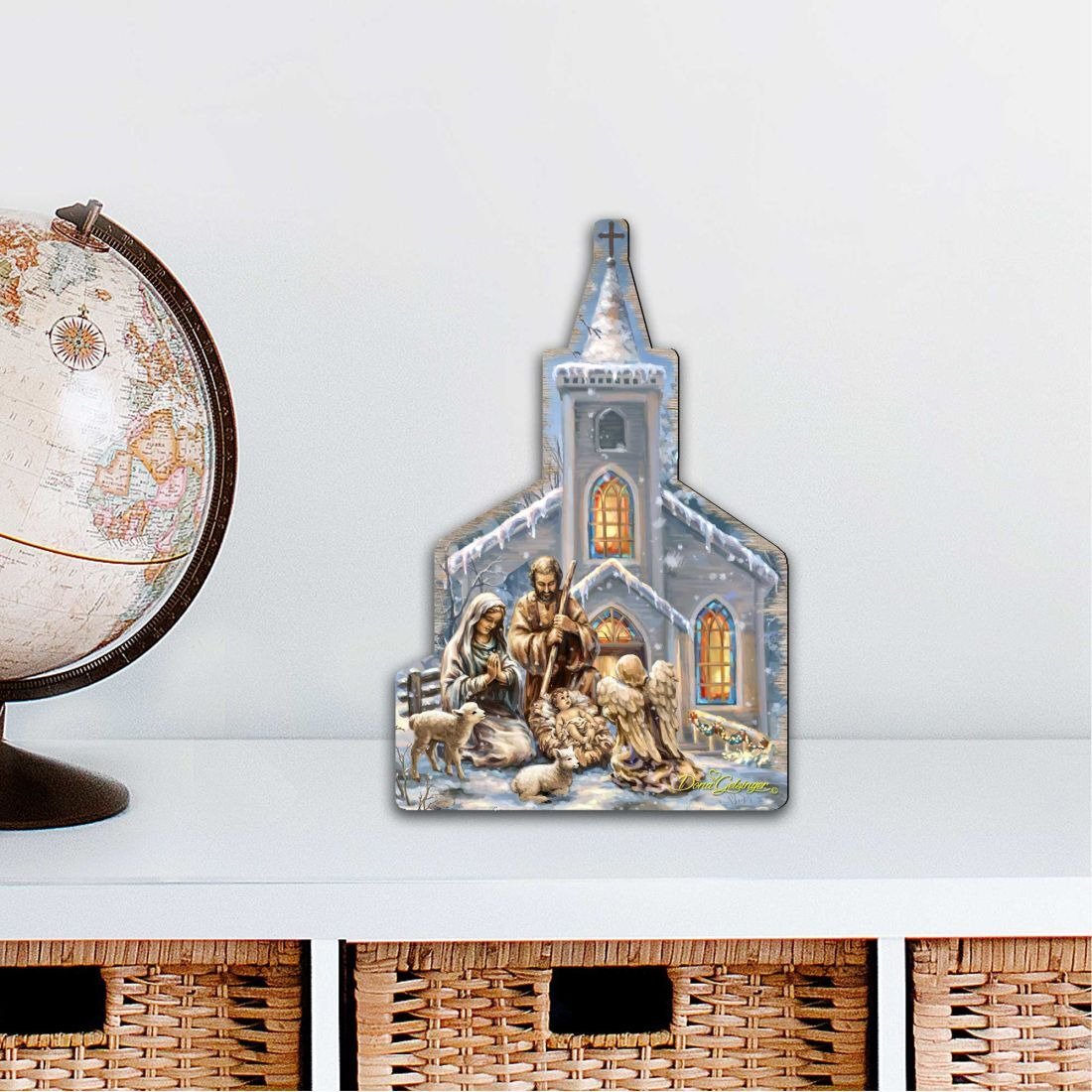 12 x 9 in. Nativity Chapel Nativity Outdoor Decor Large Ornaments
