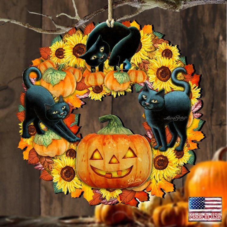 Turkey Wreath Handcrafted Ornaments - Set of 2
