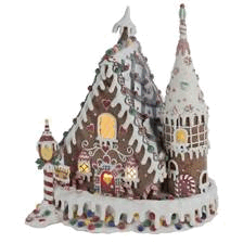 13 in. Claydough Gingerbread Inn with C7 Bulb