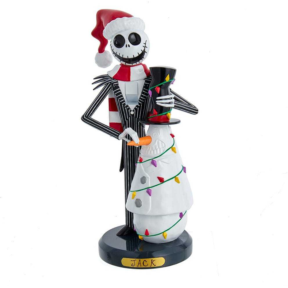 11 in. Nightmare Before Christmas Jack Skellington with Snowman Nutcracker