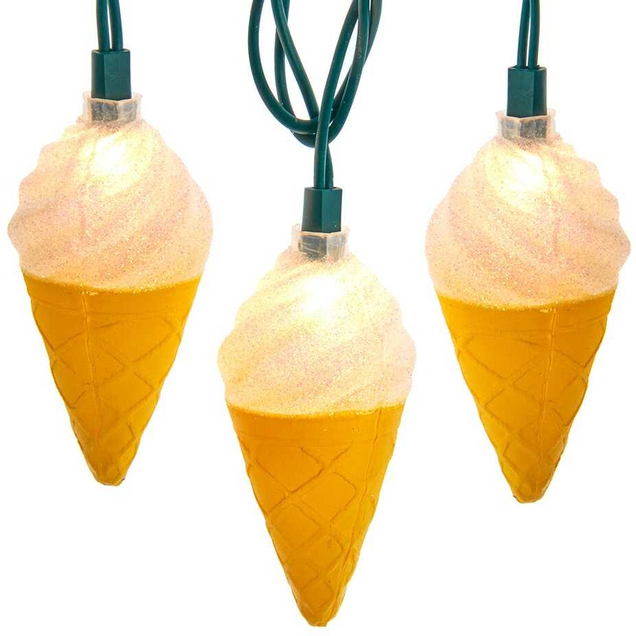 UL 10-Light Ice Cream Cone Light Set