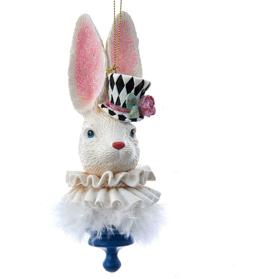 6.5 in. Resin Hollywood Hats Rabbit Ornament