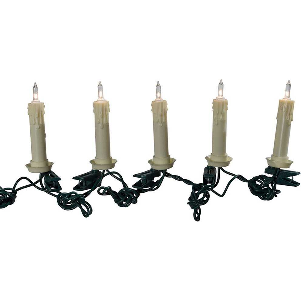 UL 10-Light White Clip-On Extended Light Set