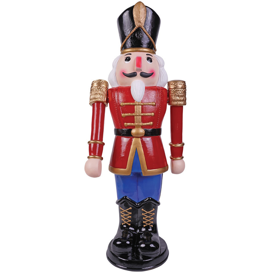 36 in. Animated Nutcracker&44 Red & Blue