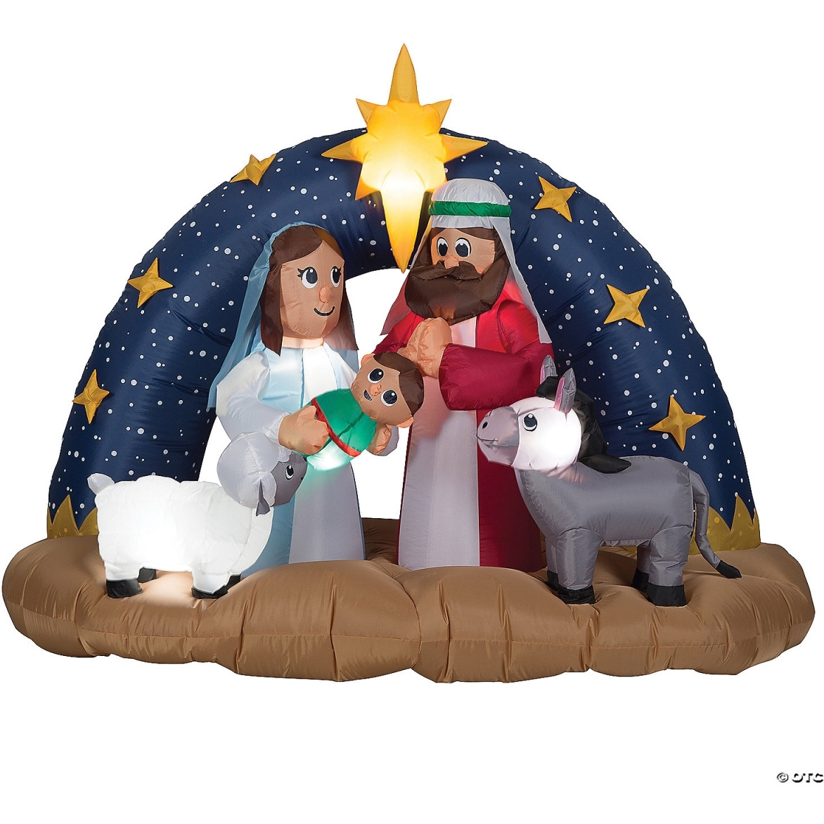 78 in. Airblown Snowy Night Nativity Scene Inflatable Christmas Outdoor Yard Decor