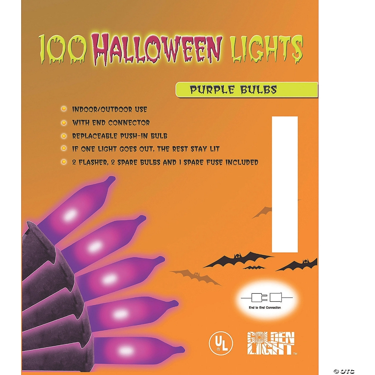 Halloween Lights&44 Purple - 100 Count