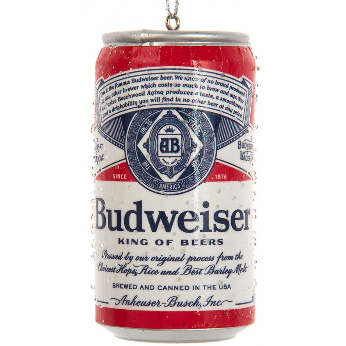 King of Beers Blow Molds Can Ornament&44 Red & White