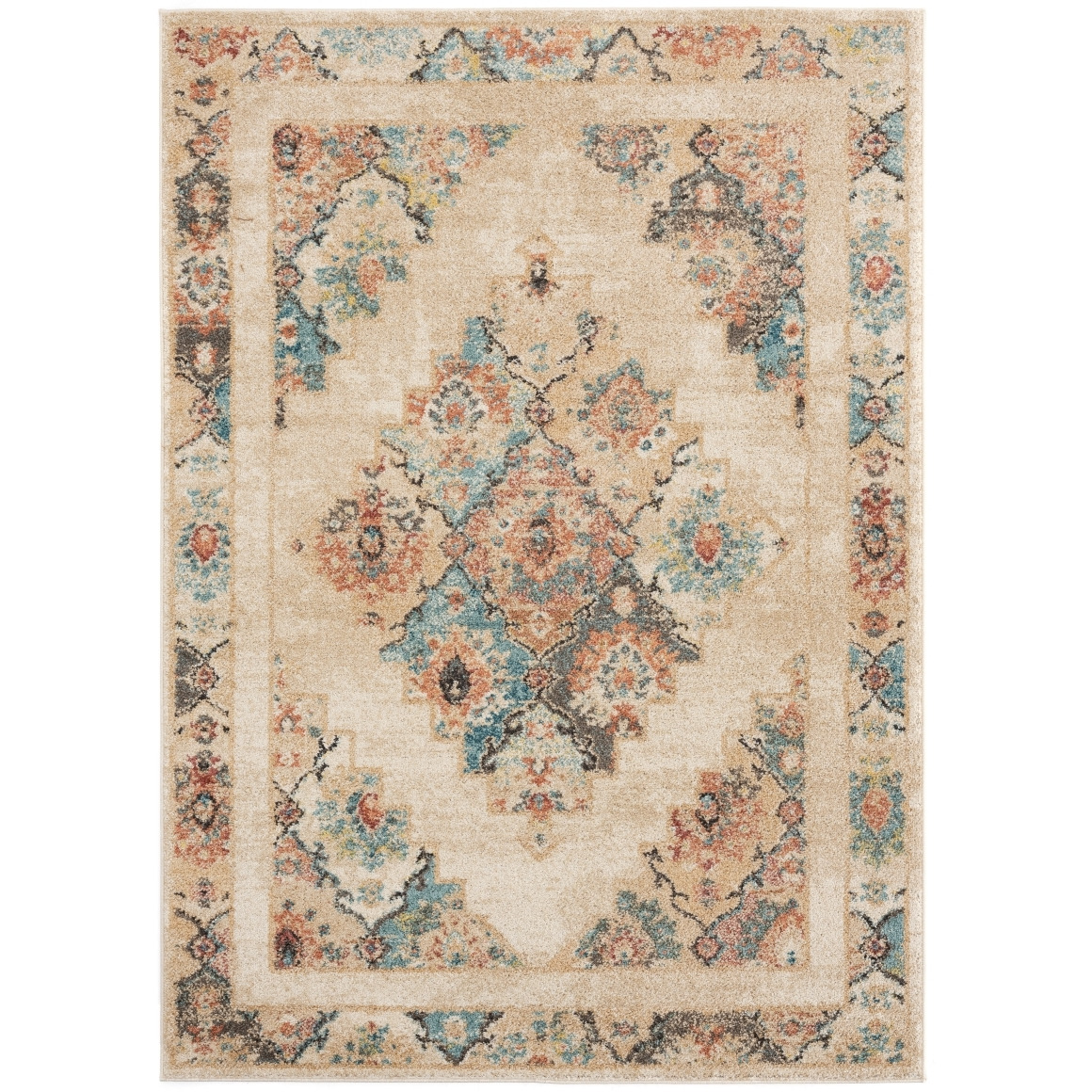 Marrakesh Dame Cream Rectangle Area Rug
