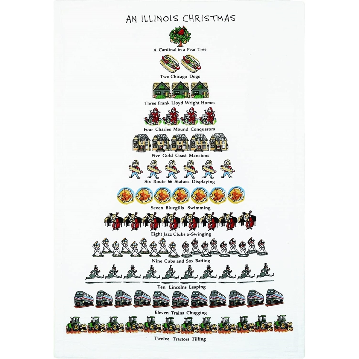 18 x 26 in. An Illinois Christmas Kit&44 Set of 6