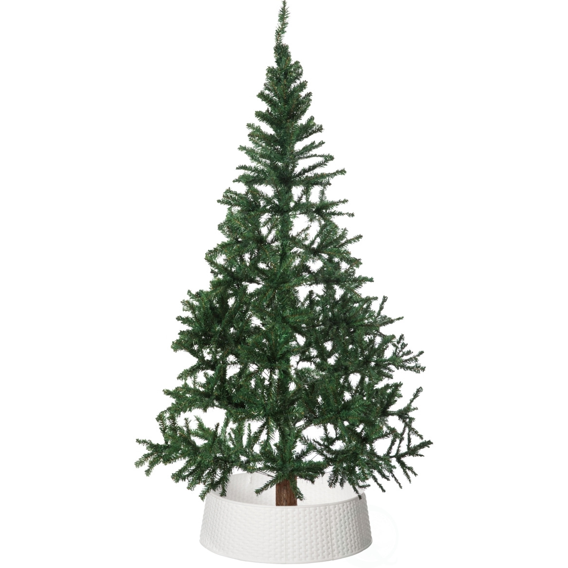 Large Rattan Christmas Tree Skirt&44 White