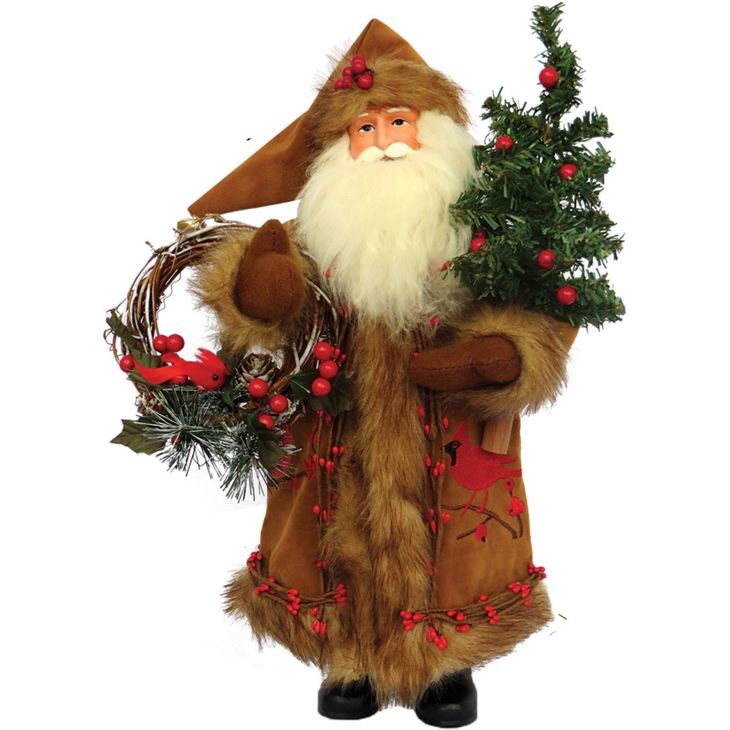 15 in. Cardinal & Berries Sant 15in.