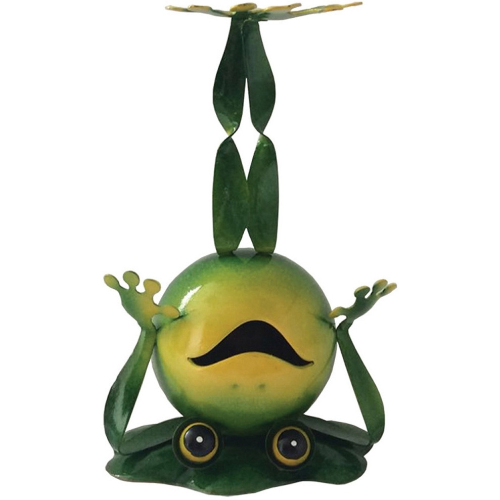 10 in. Iron Frog Standing on Head