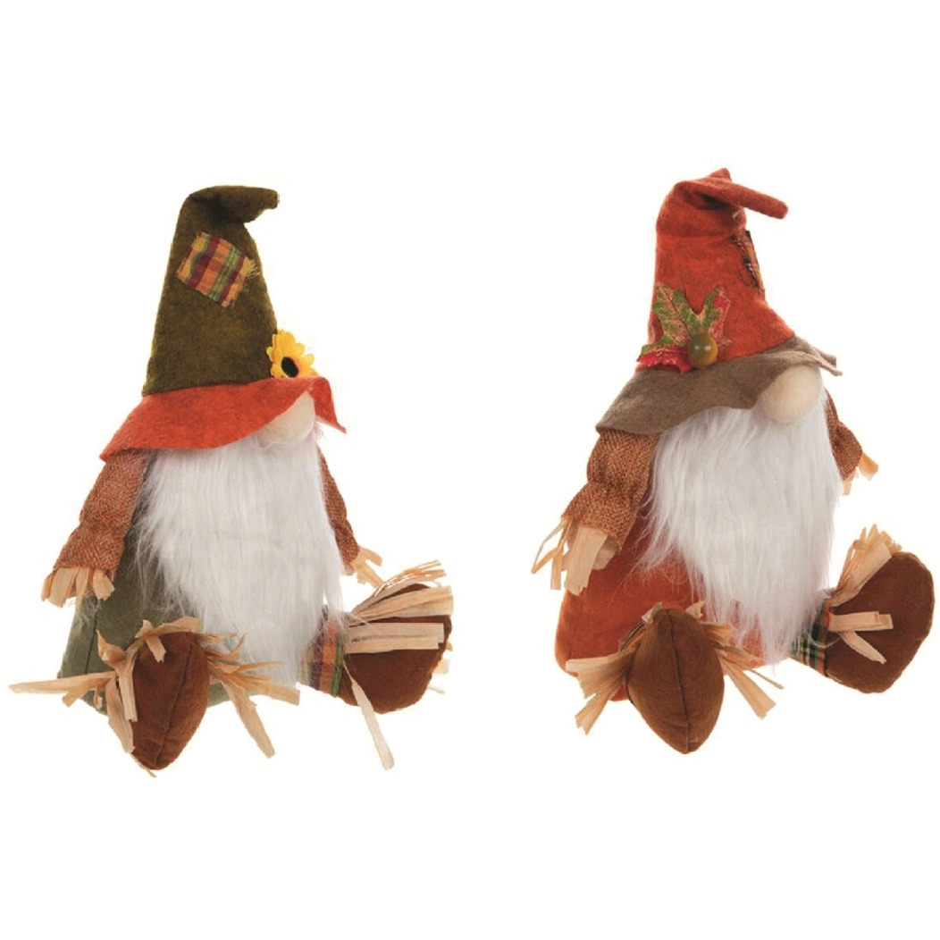 10 in. Scarecrow Gnomes - Set of 2