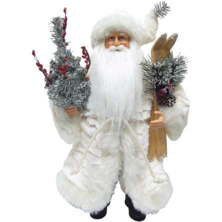 15 in. Winter White Santa