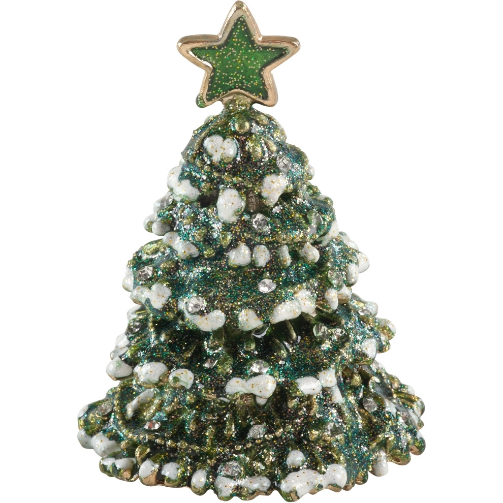 2 x 2 x 3.3 in. Bejeweled Christmas Tree Storage Box
