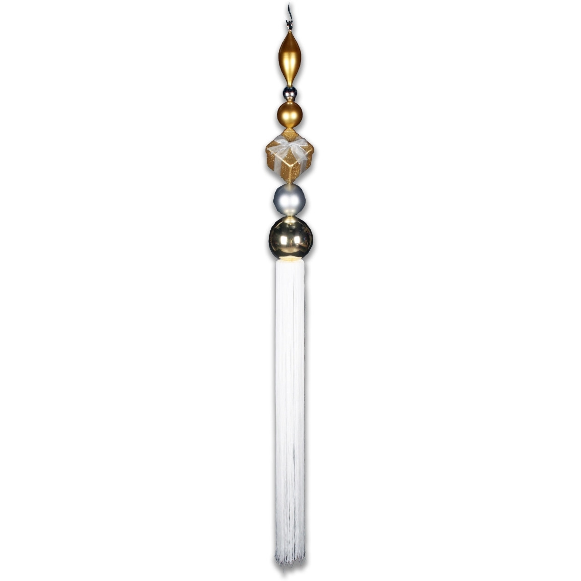 67 in. Dangle Ornament&44 Gold & Silver