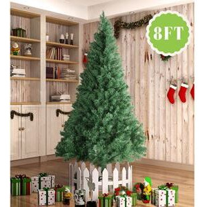 8 in. Artificial Christmas Tree with Metal Stand